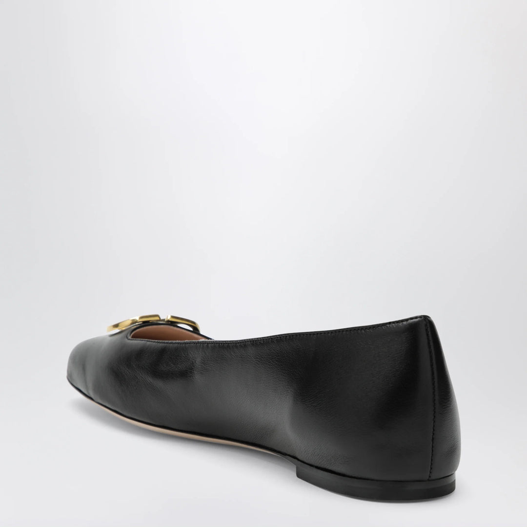 Valentino Garavani - Black VLogo Signature ballerina flats in nappa leather