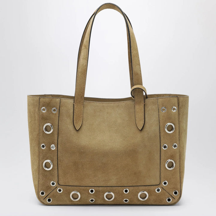 Valentino Garavani - Medium Nellcôte tote bag in Havana suede