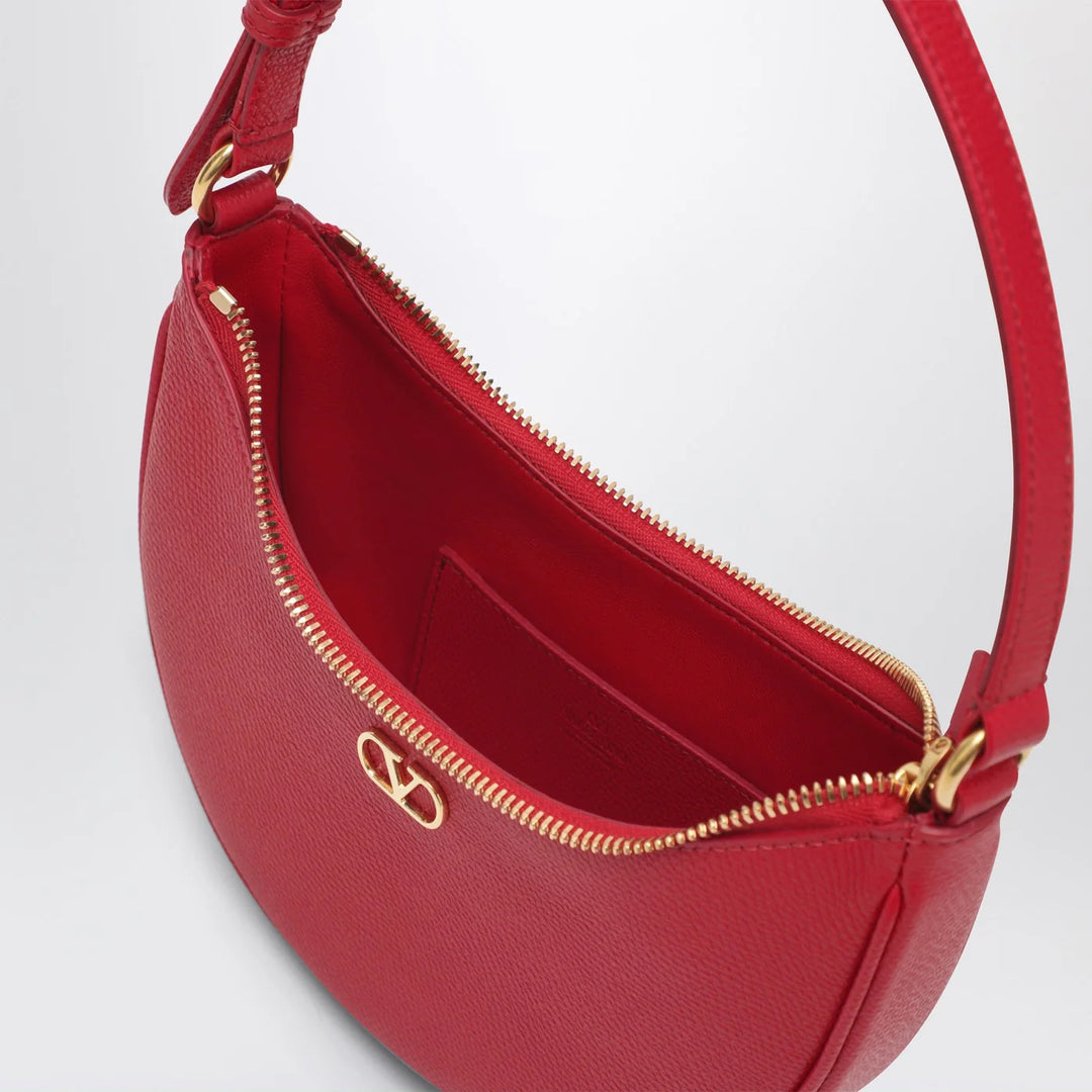 Valentino Garavani - Red leather Vlogo Signature mini hobo bag