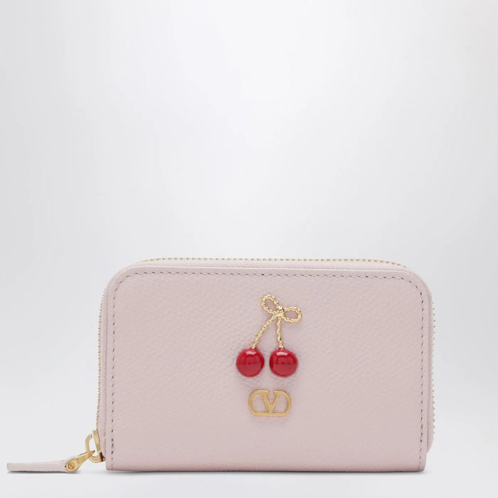 Valentino Garavani - Quartz pink Cherryfic zip-around wallet