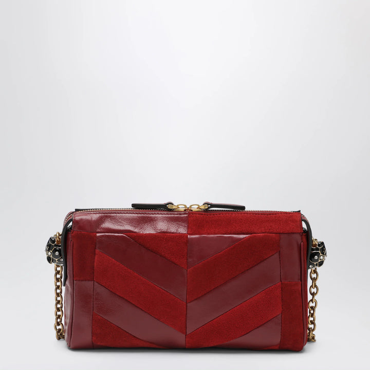 Valentino Garavani - Small Panthea shoulder bag in suede and nappa leather with Chevron pattern