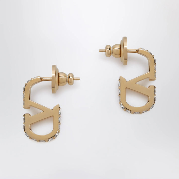 Valentino Garavani - Gold-tone VLogo Signature earrings with crystals