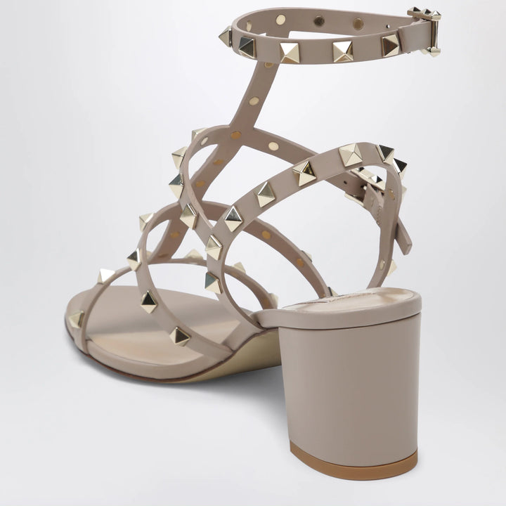 Valentino - Rockstud sandals with blush-colored straps