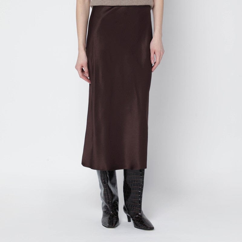 Skirts ANINE BING - Brown silk Bar midi skirt - M Brand