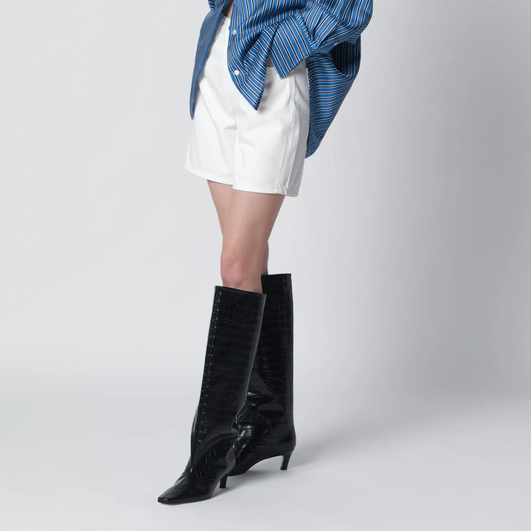 ANINE BING - Ecru Kat denim Shorts