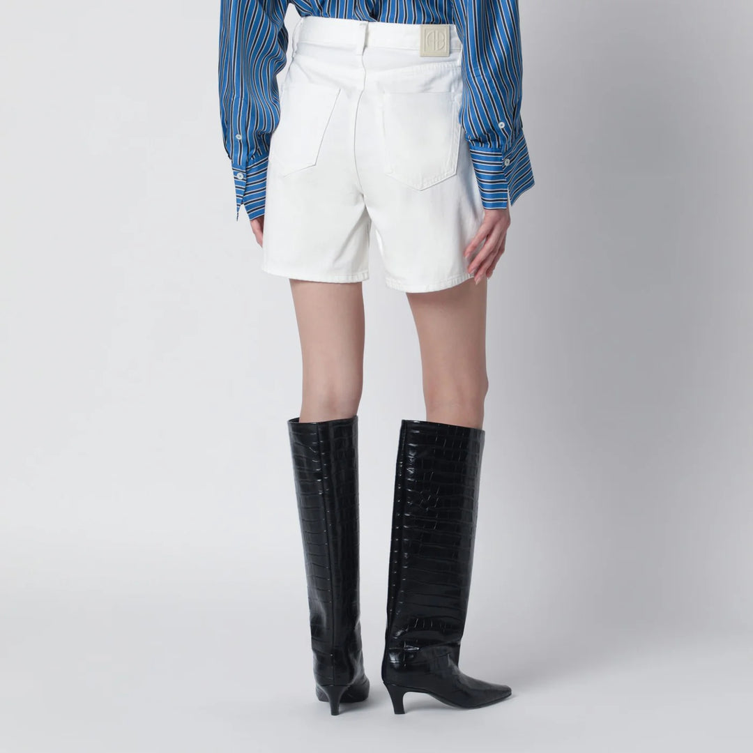 ANINE BING - Ecru Kat denim Shorts