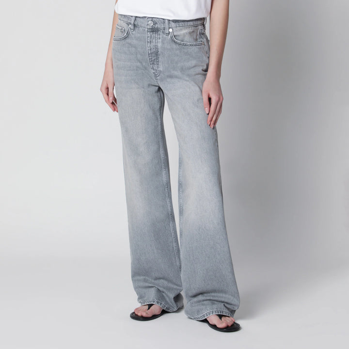 ANINE BING - Jeans Hugh high-rise in light grey denim