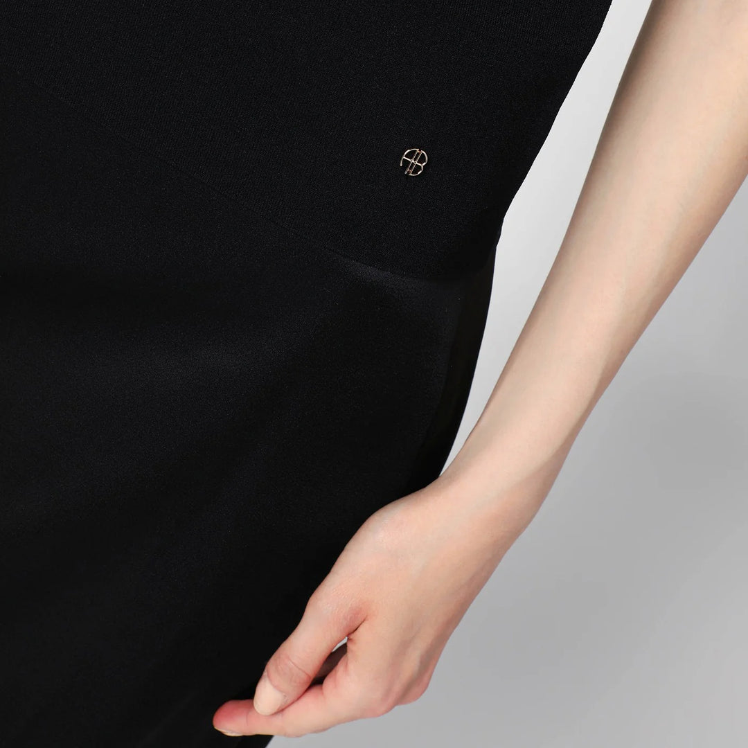 ANINE BING - Black viscose-blend top