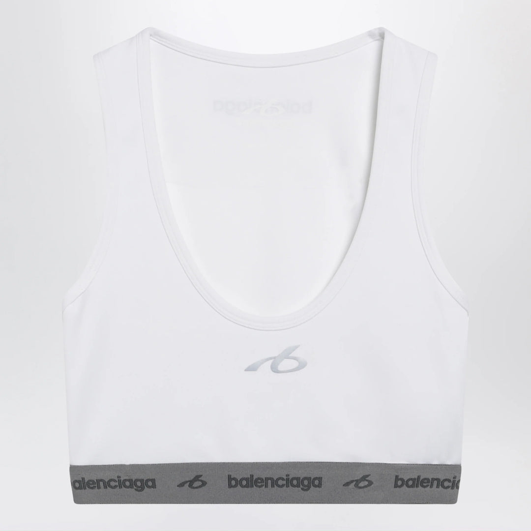 Balenciaga - White Techwear bra top in technical fabric