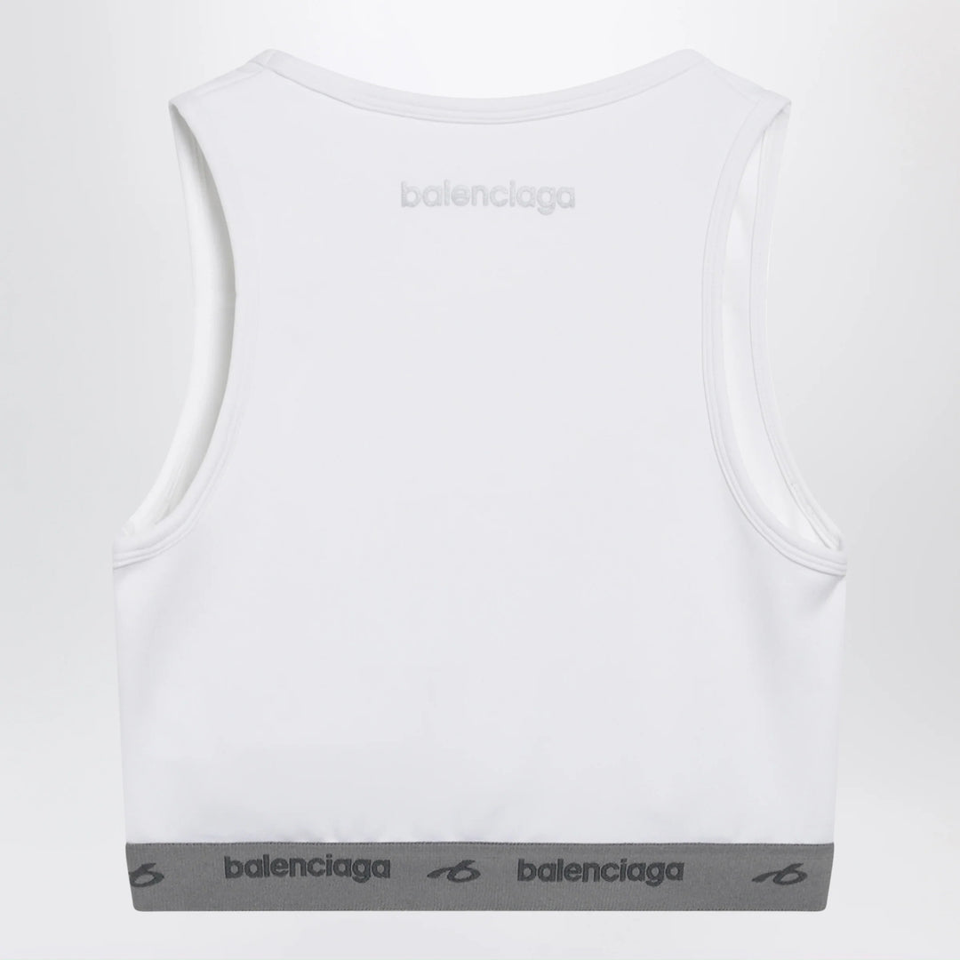 Balenciaga - White Techwear bra top in technical fabric