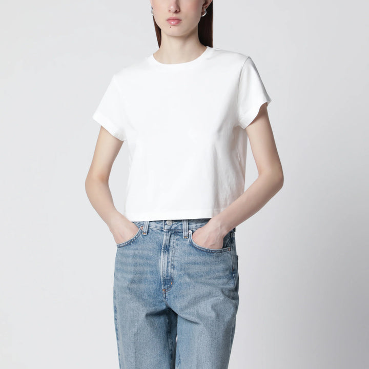 AGOLDE - White cotton crew-neck T-shirt