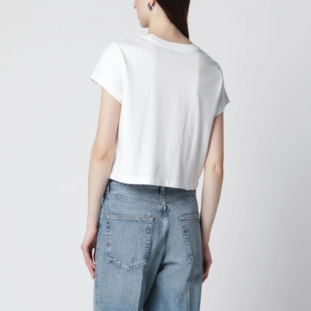 AGOLDE - White cotton crew-neck T-shirt