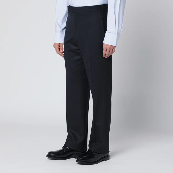 Lardini - Blue wool blend trousers
