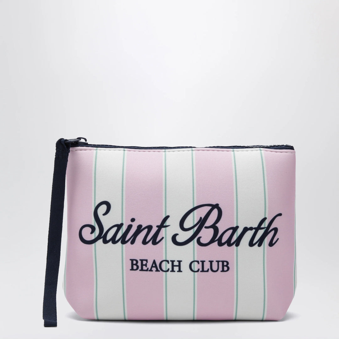 MC2 Saint Barth - Pink striped Aline scuba pouch