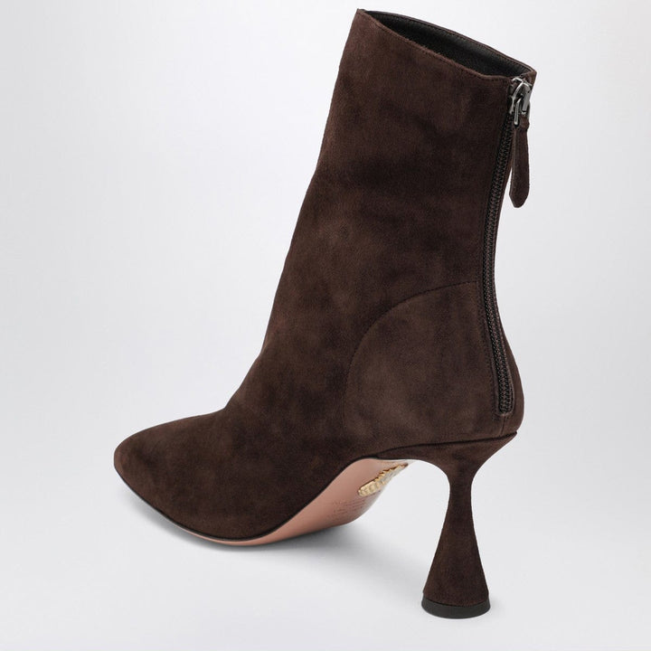 Boots Aquazzura Amore Bootie 75 brown suede Brand
