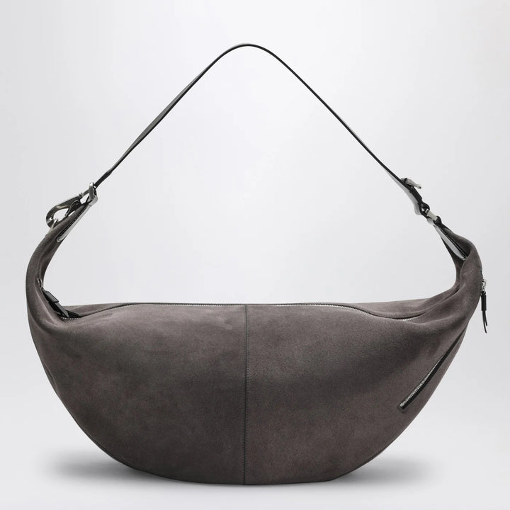 LEMAIRE - Greige Quiver Clip suede bag
