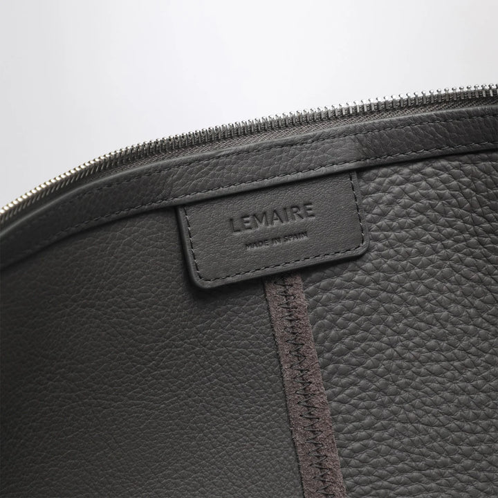 LEMAIRE - Greige Quiver Clip suede bag