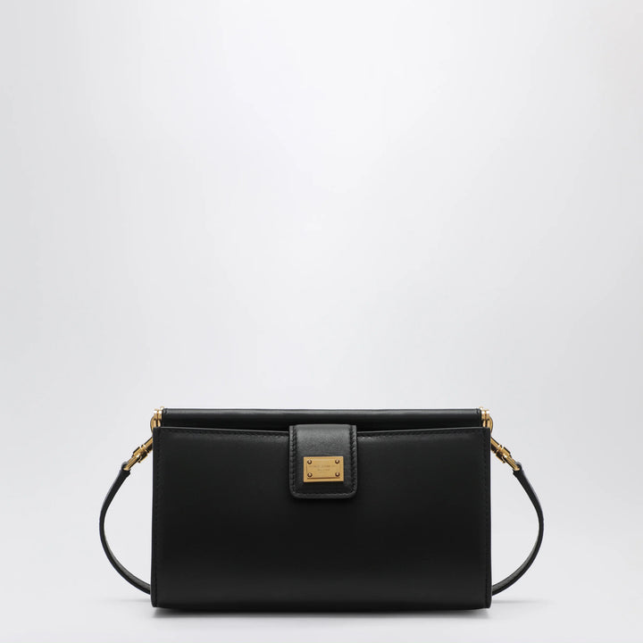 Dolce&amp;Gabbana - Plongé calfskin leather phone bag in black