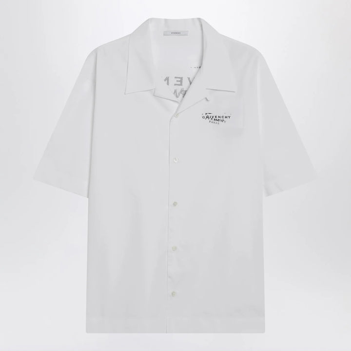 Givenchy - White poplin shirt with logo print