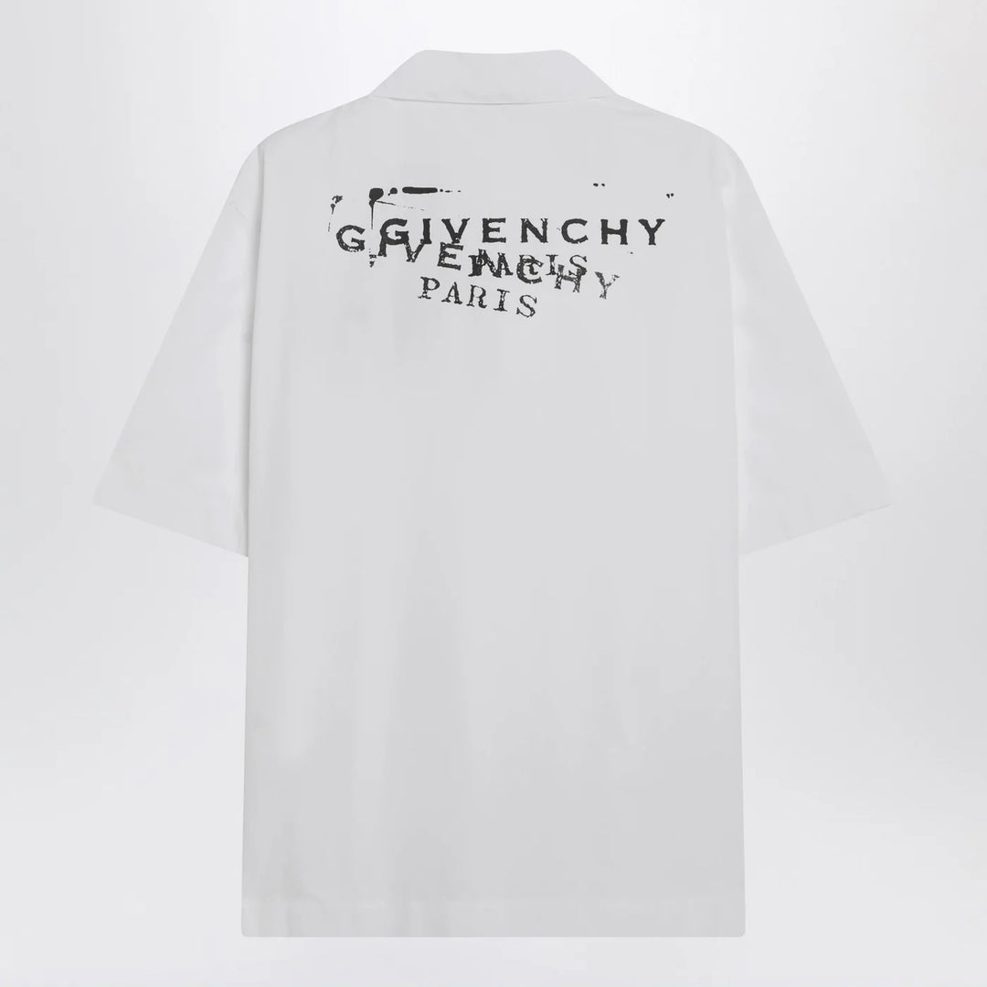 Givenchy - White poplin shirt with logo print