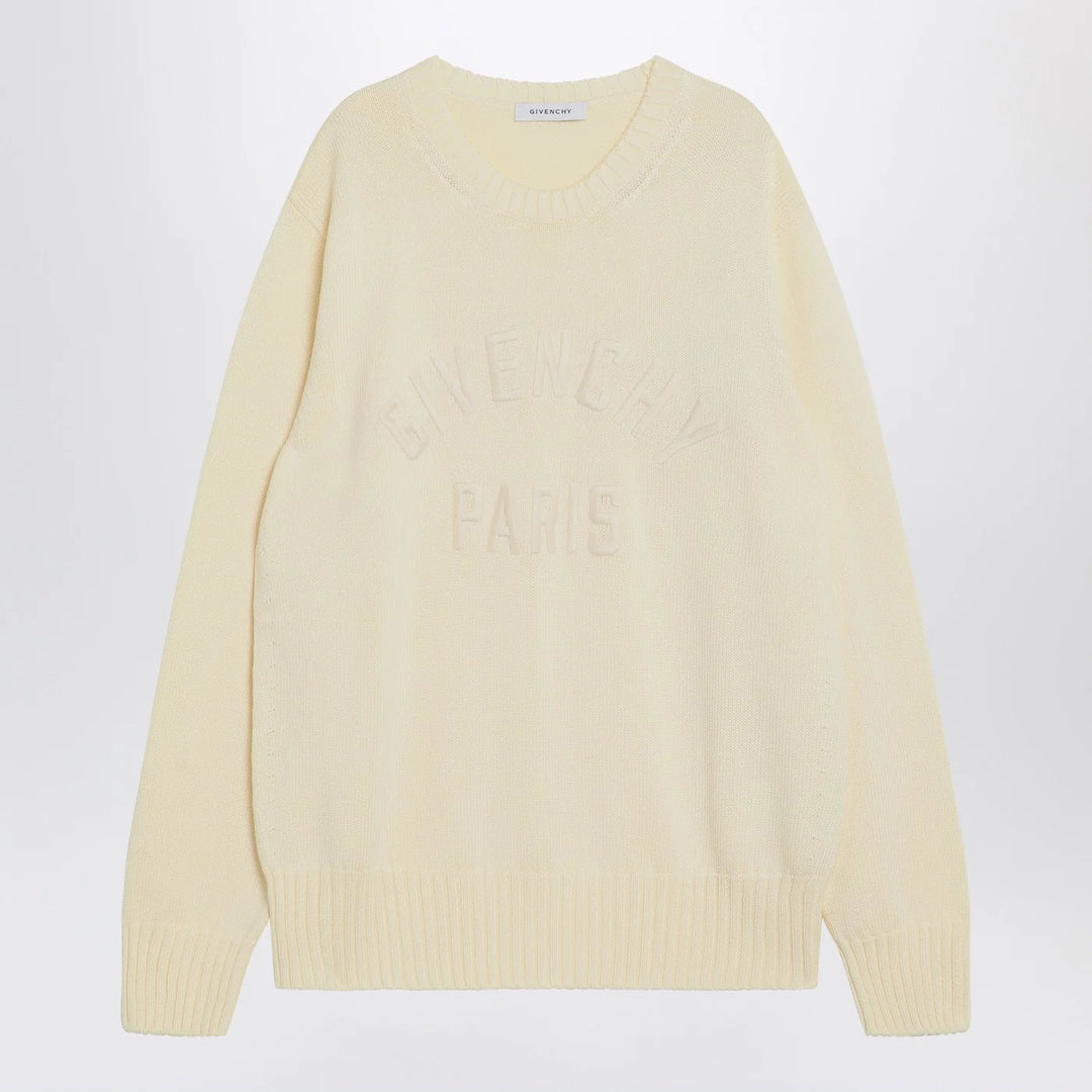 Givenchy - Sweater écru in cotton with logo