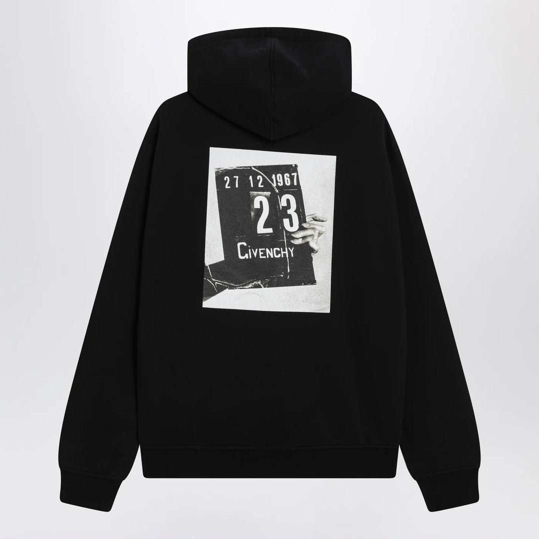 Givenchy - Black Couture Seam sweatshirt with Clapperboard print