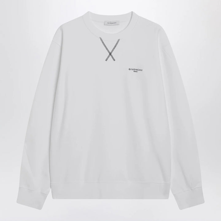 Givenchy - White Couture Seam sweatshirt with embroidered logo