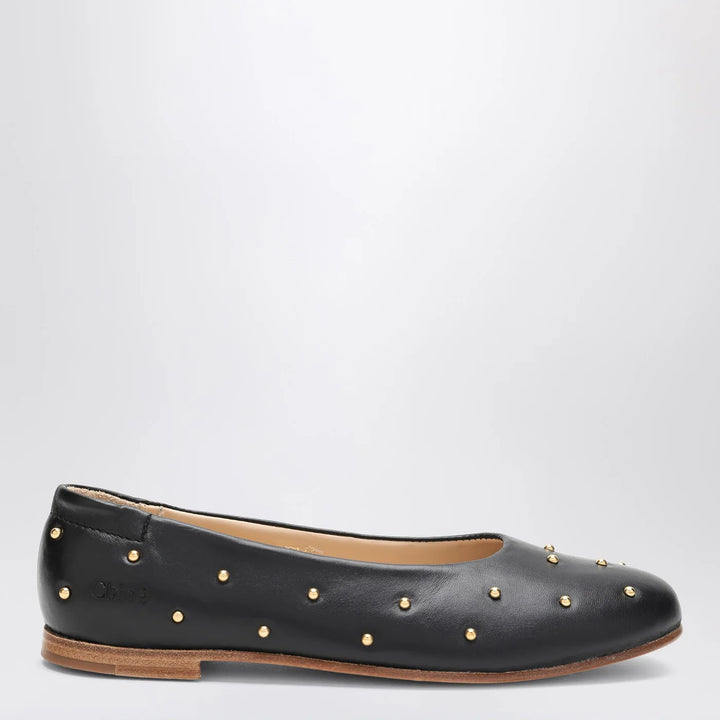Chloé - Black ballet flats with small studs