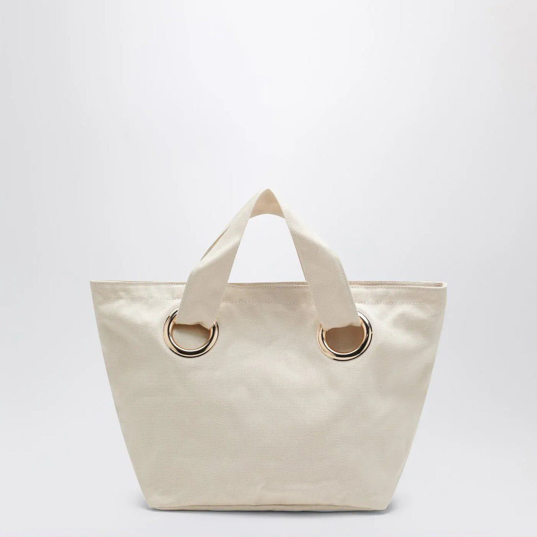 Chloé - Ivory tote bag with logo embroidery