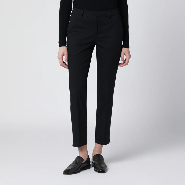 PT Torino - Black slim-fit cotton-blend trousers