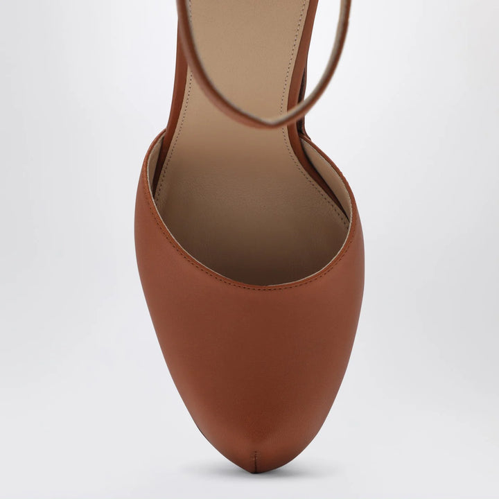 Chloé - Brown platform pumps with studs