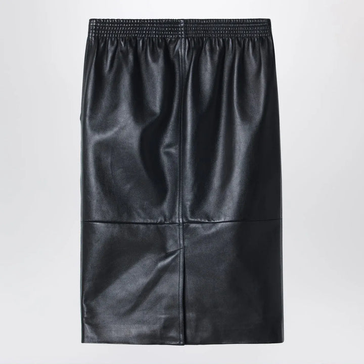 Chloé - Black pencil skirt in plongé nappa leather