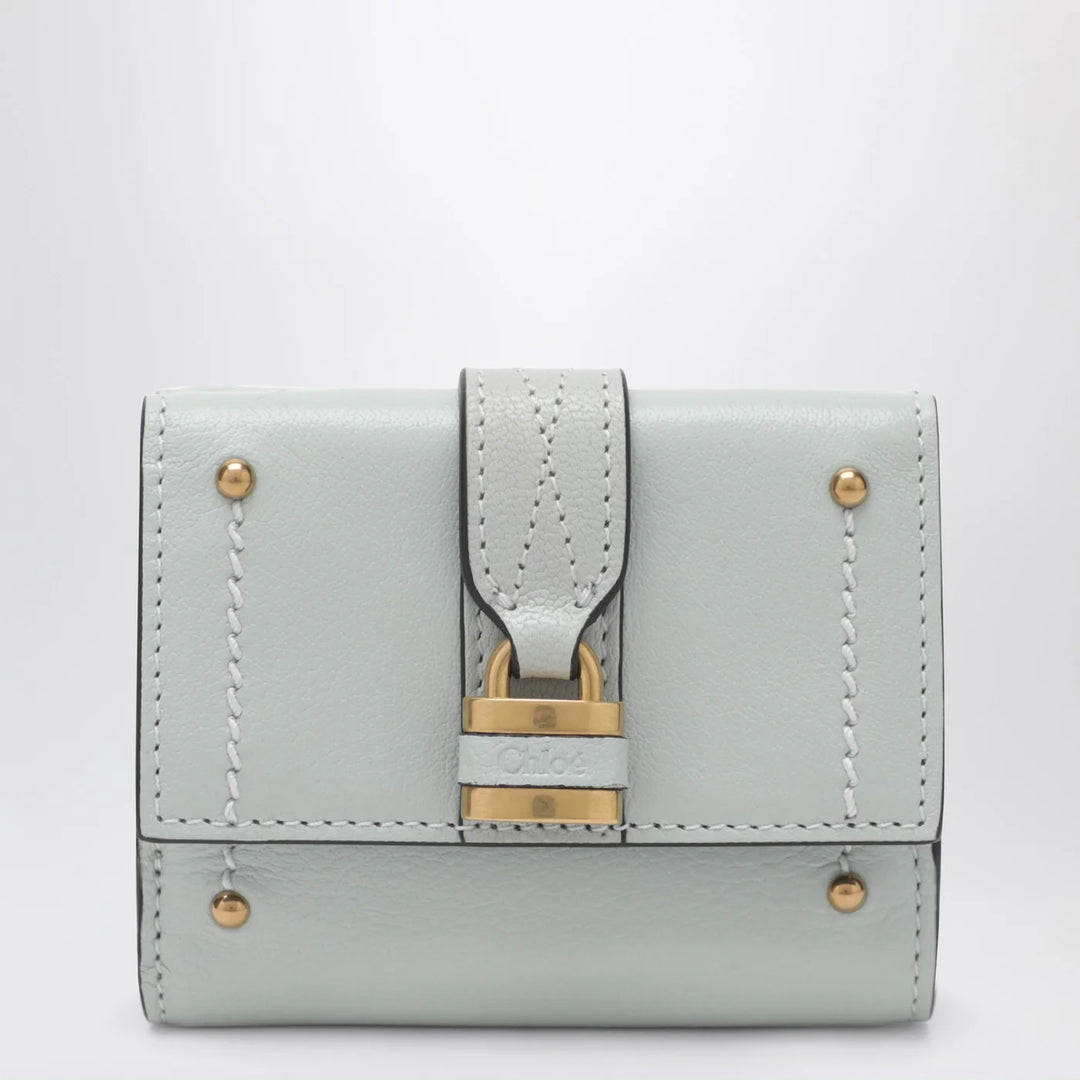 Chloé - Paddington mini trifold wallet in aqua blue leather