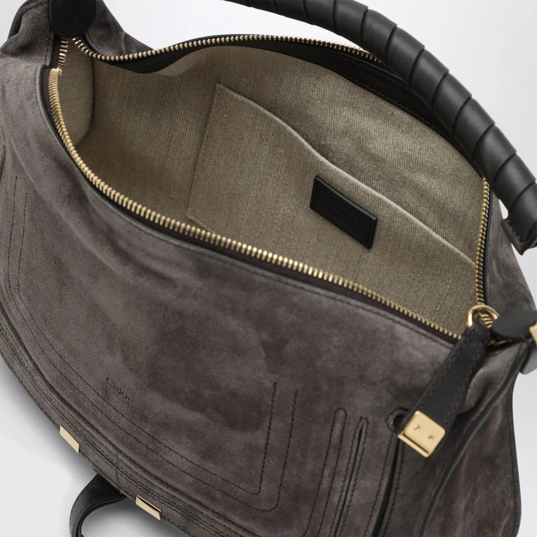 Chloé - Small brown suede Marcie bag