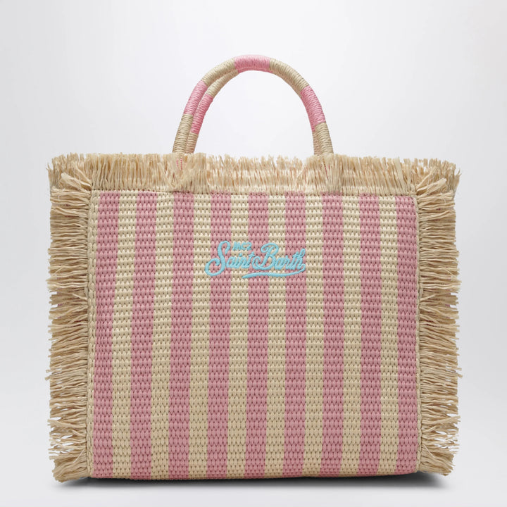 MC2 Saint Barth - Colette striped straw-effect fabric bag