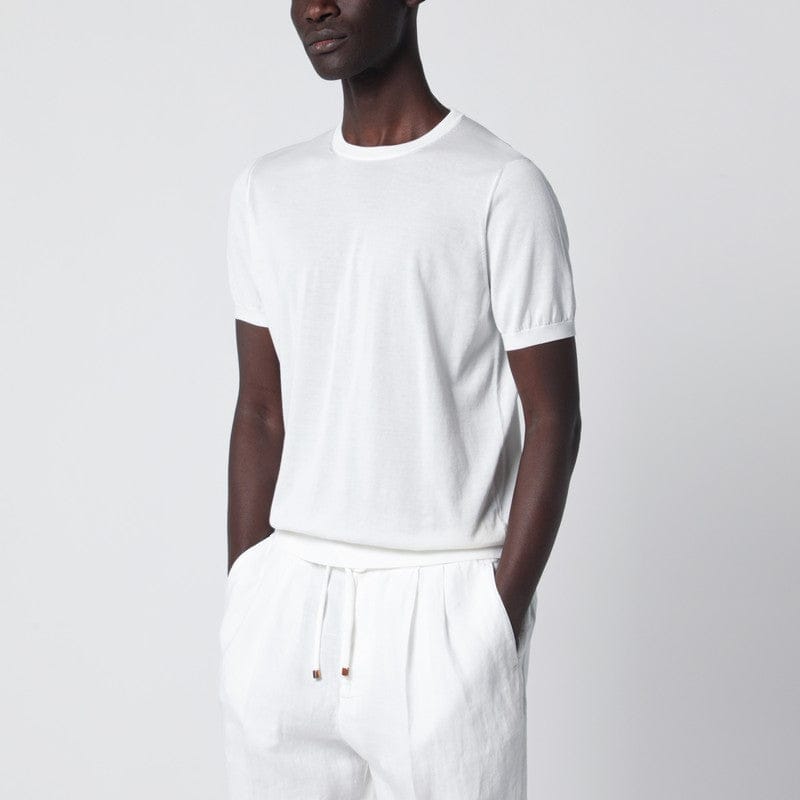 Shirts & Tops Drumohr - Crew neck t-shirt in milky white cotton - 50 IT Brand