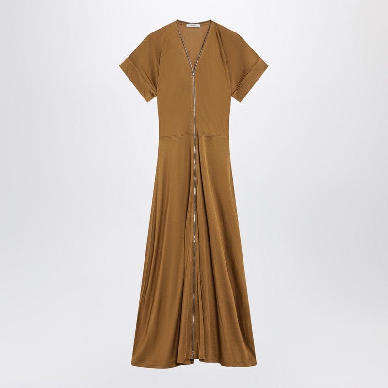 Dresses LEMAIRE - Cinnamon-brown zip-up dress in cotton-viscose jersey - S Brand