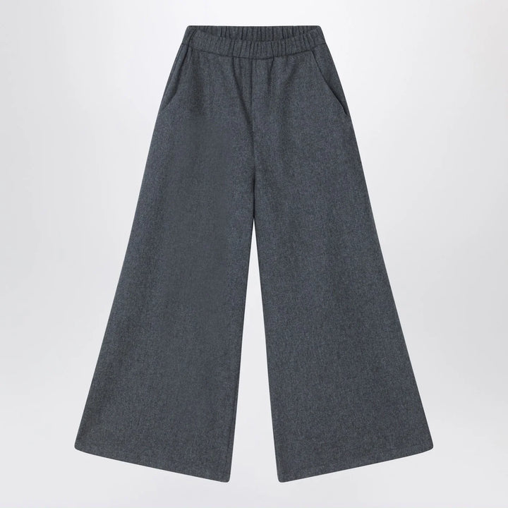 Douuod - Gray wool-blend trousers