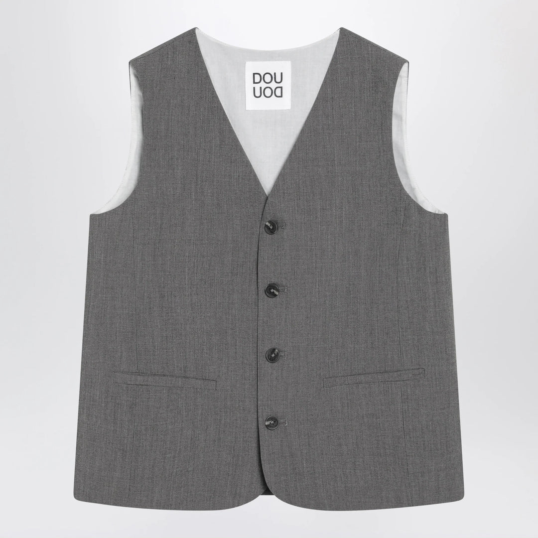 Douuod - Grey single-breasted vest