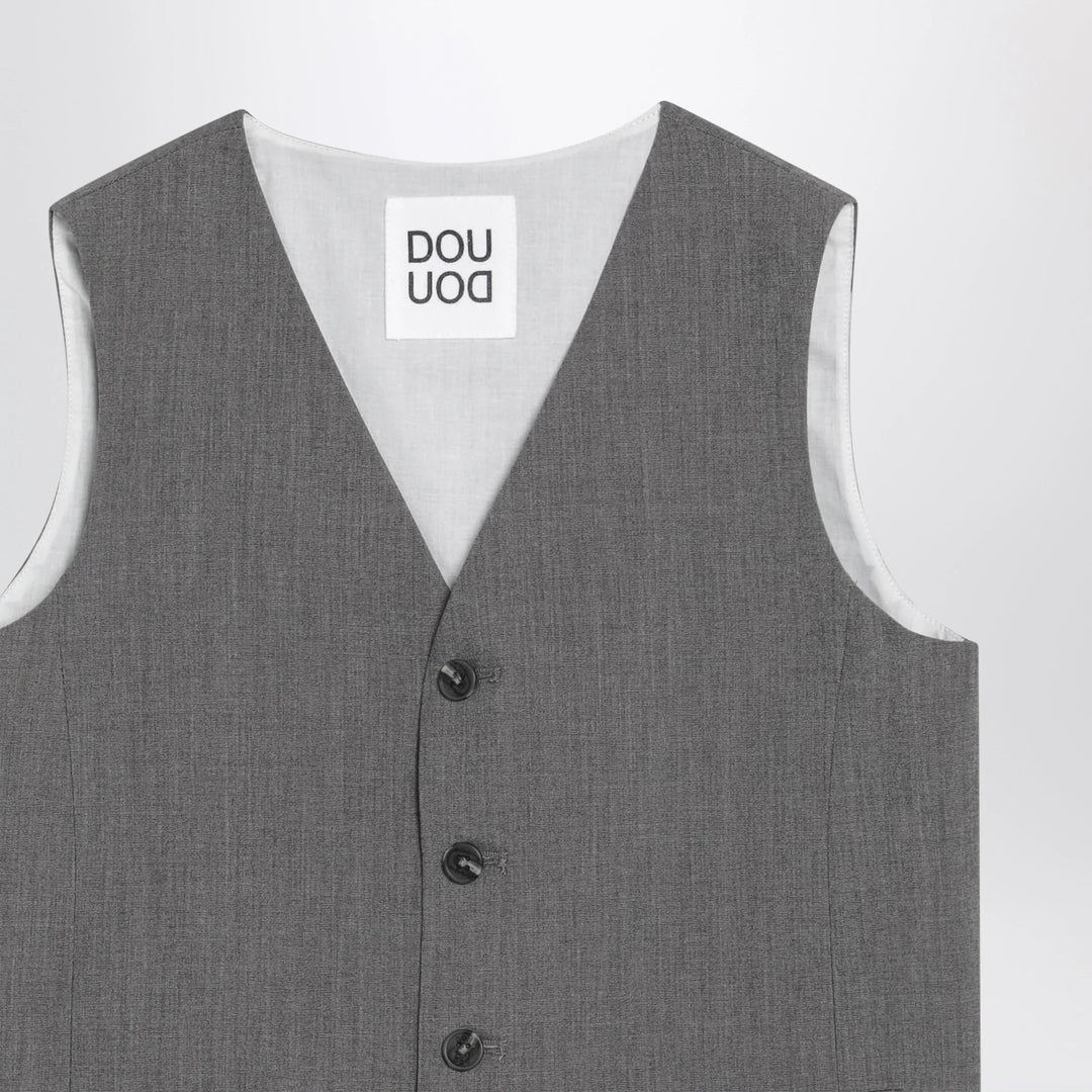 Douuod - Grey single-breasted vest