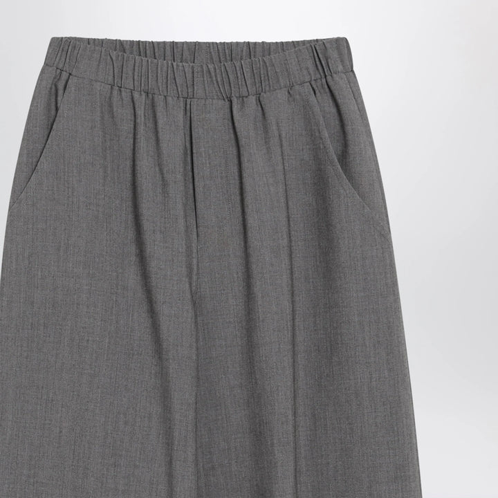 Douuod - Oversized grey Chrysanthemum trousers