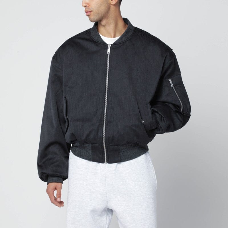Coats & Jackets Entire Studios - Grey wool-blend bomber jacket with zip - M Brand