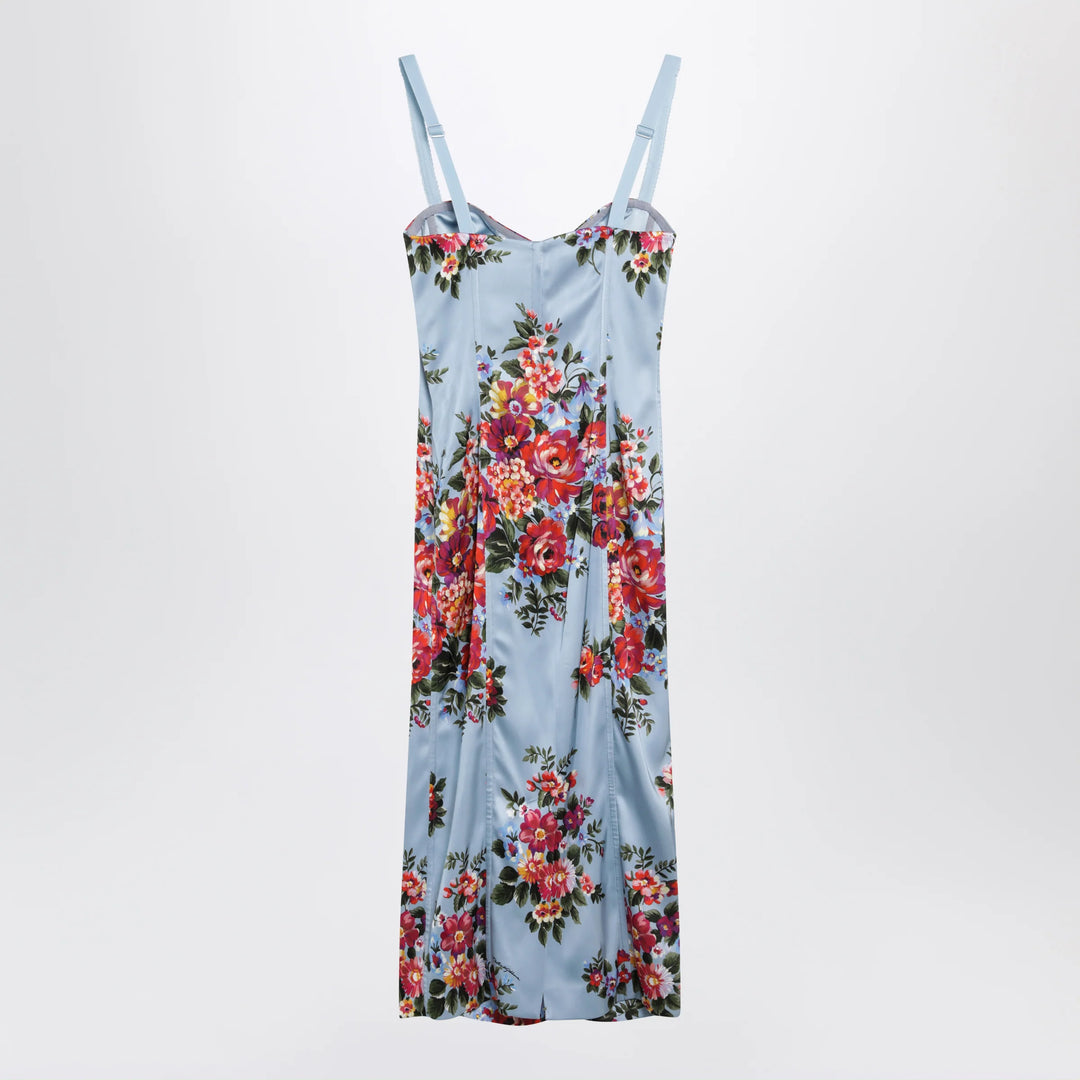 Dolce&amp;Gabbana - Midi dress in twill with floral print