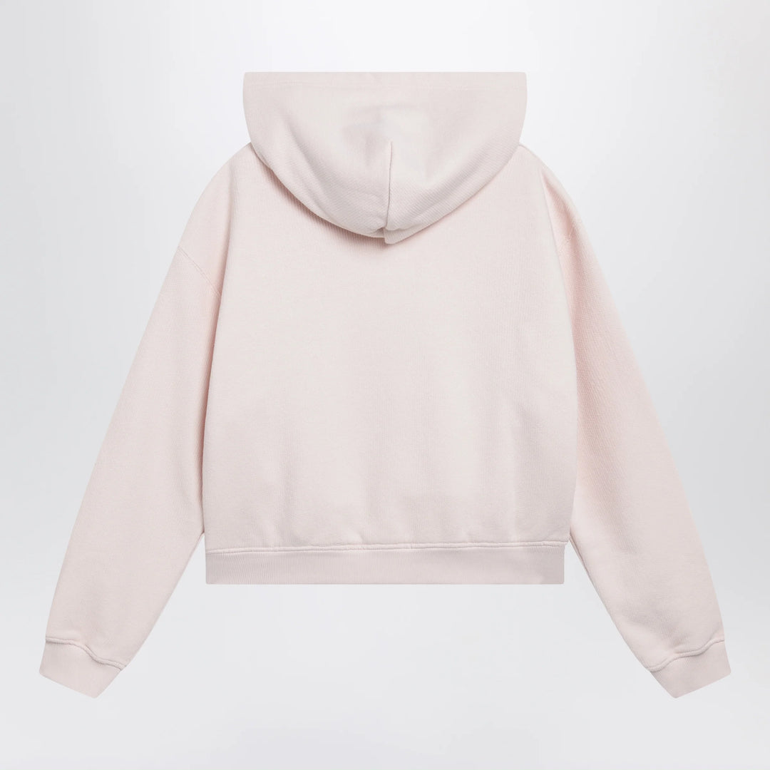 Dolce&amp;Gabbana - Embroidered hoodie in pink cotton blend