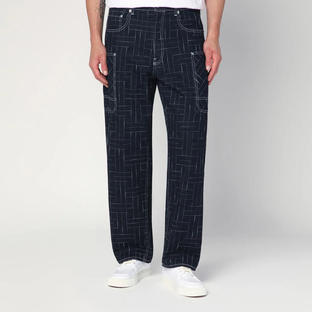 KENZO - Kenzo Waves blue cargo jeans Brand Apparel &amp; Accessories > Clothing > Pants 34