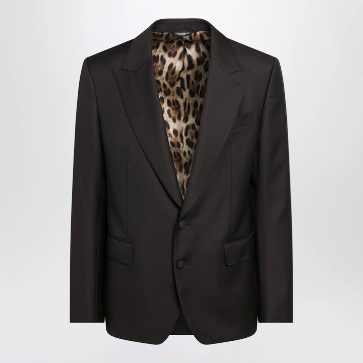 Dolce&amp;Gabbana - Brown single-breasted wool jacket