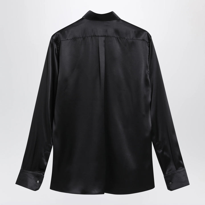 Dolce&amp;Gabbana - Martini silk satin shirt in black