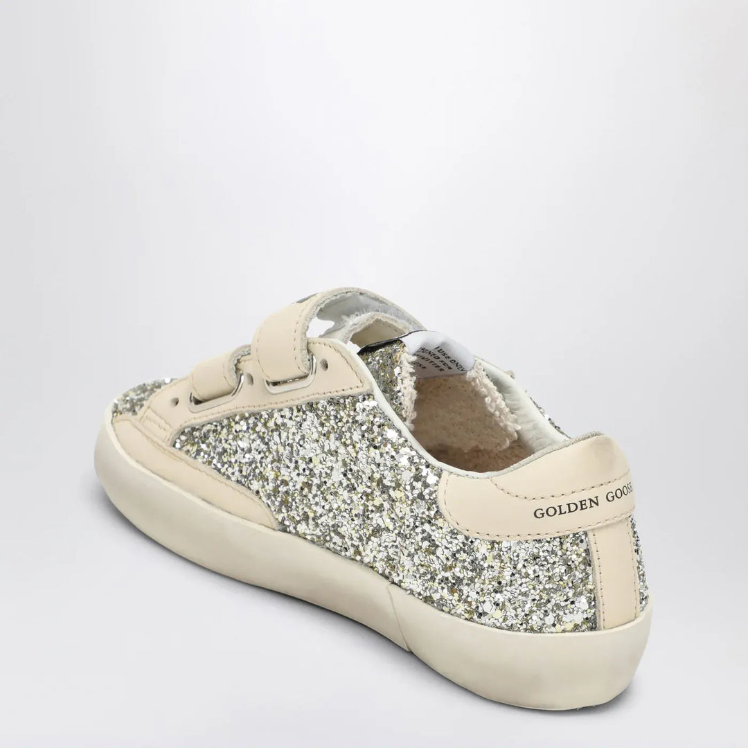 Golden Goose - Old School Sneakers in platinum/cream glitter Brand Shoes 19