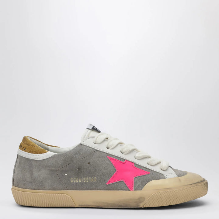 Golden Goose - Super-Star Sneakers in taupe/fuchsia/ochre