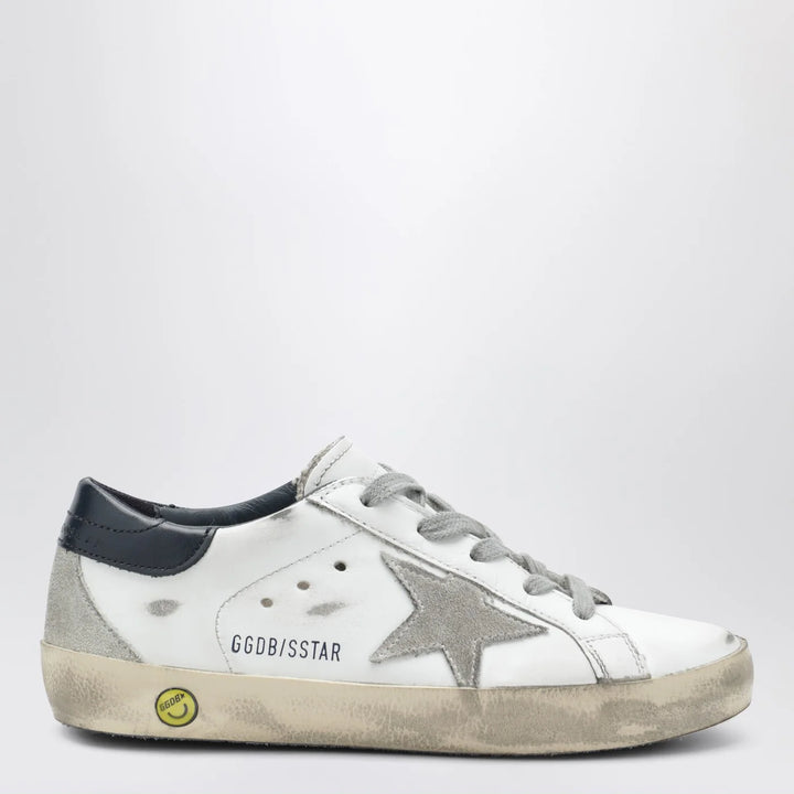 Golden Goose - Super-Star Sneakers in white/navy blue